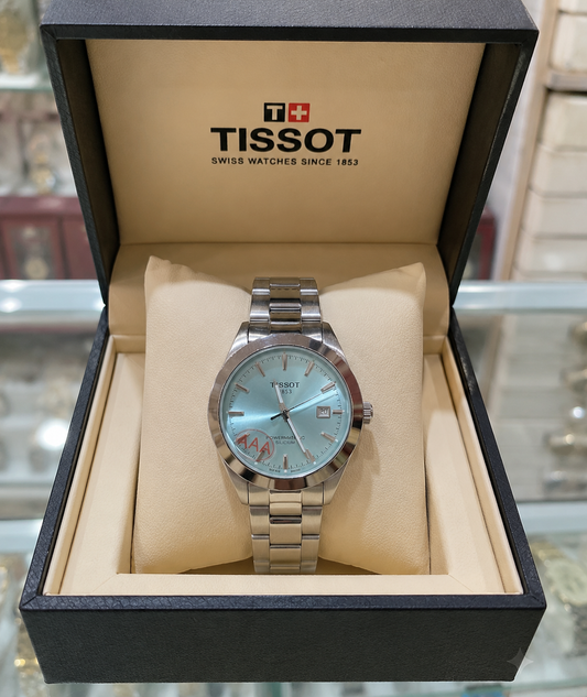 Silver Chain Sky Light Color  Full Automatic Watch Date Style Watch – Elegant Diamond Markers & Stainless Steel Band