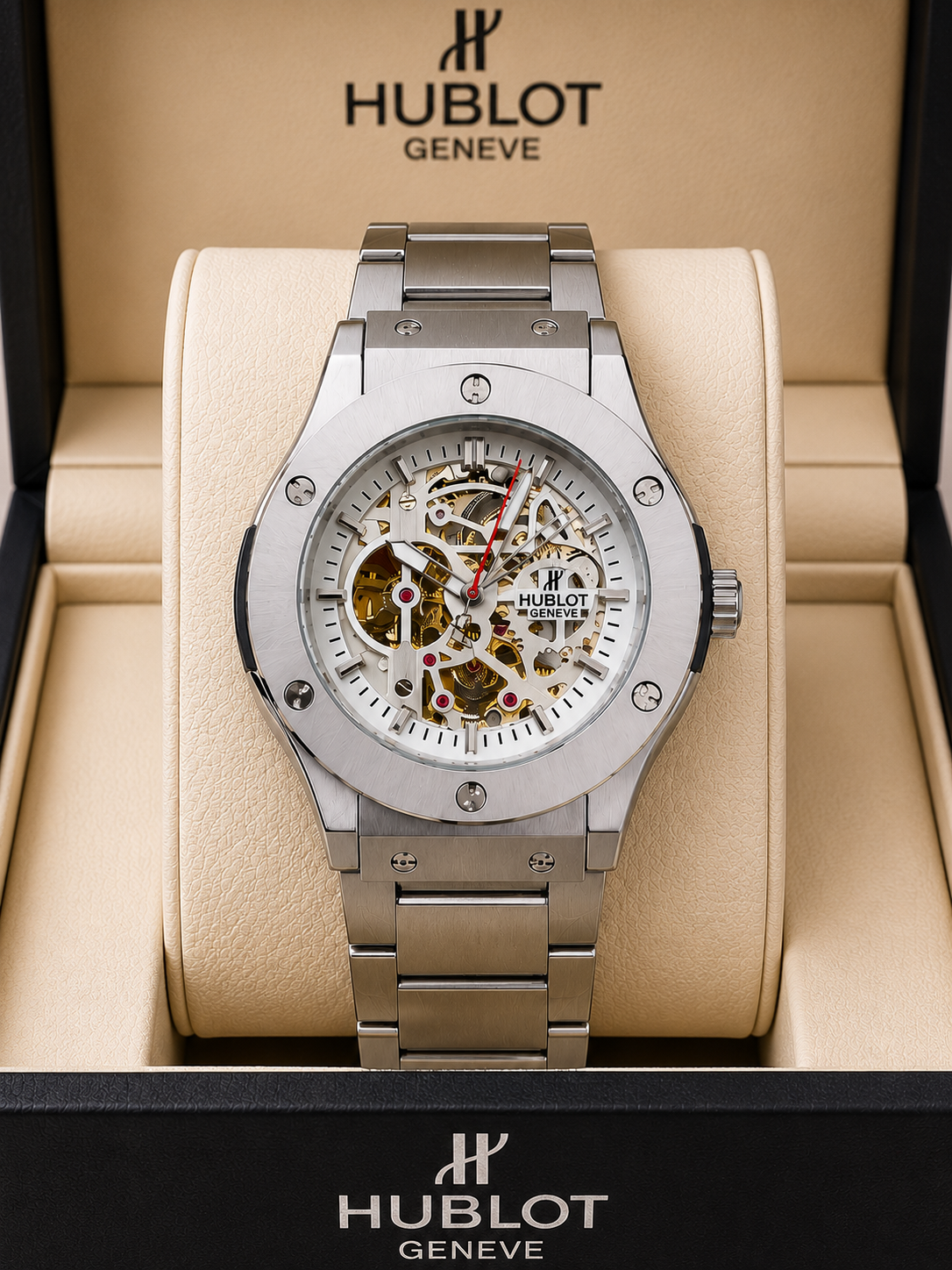 Full Automatic Watch Date Style Watch – Elegant Diamond Markers & Stainless Steel Band