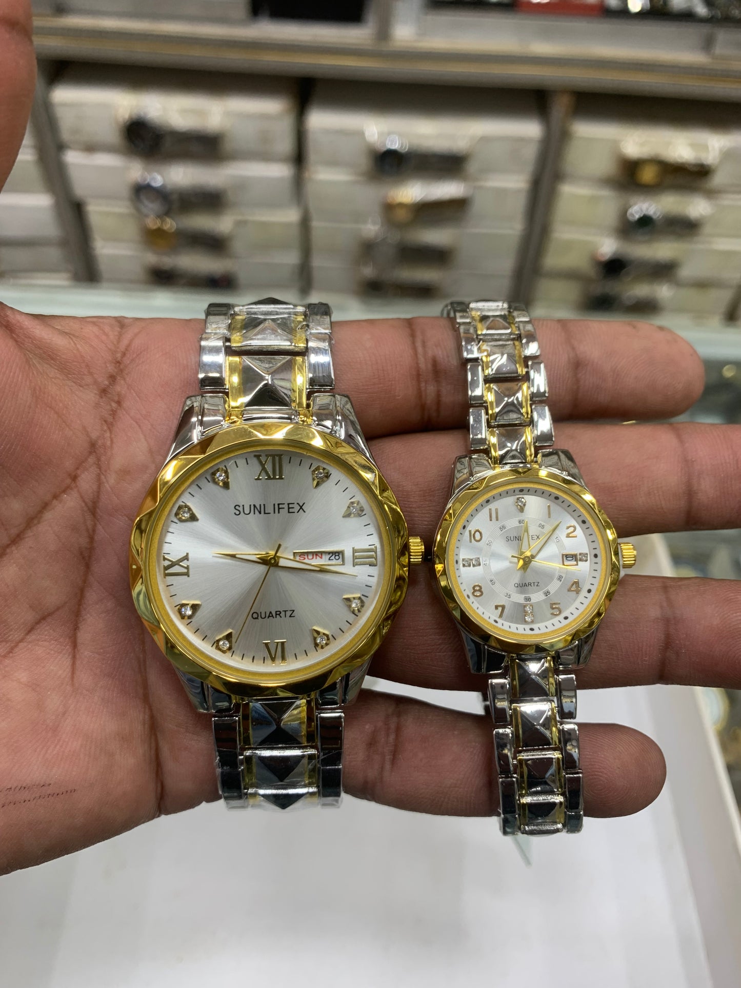 Cupel Watch White  Dial Watch Date Style Watch – Elegant Diamond Markers & Stainless Steel Band
