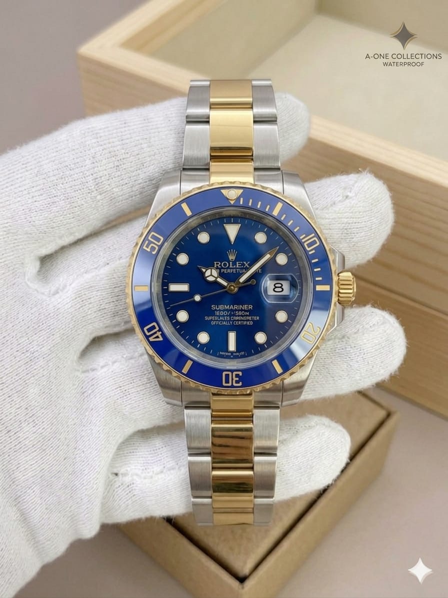 Two Tone Blue  Dial Classic Men’s Watch – Elegant Watch
