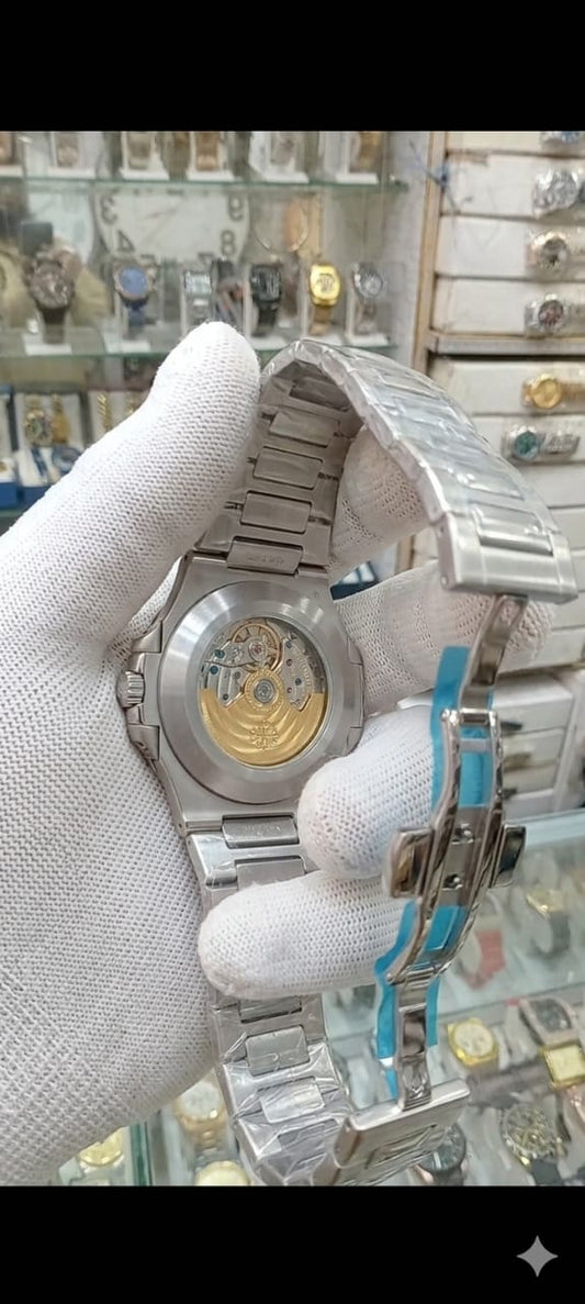 Full Automatic Watch Date Style Watch – Elegant Diamond Markers & Stainless Steel Band