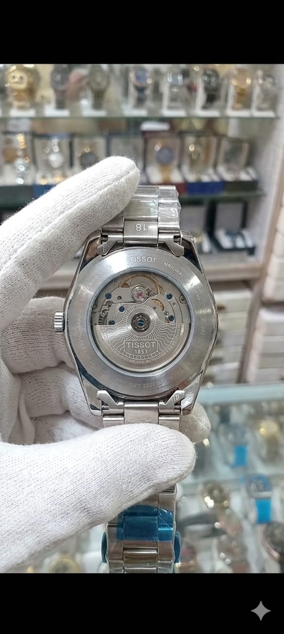 Silver Chain Sky Light Color  Full Automatic Watch Date Style Watch – Elegant Diamond Markers & Stainless Steel Band